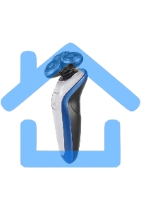 Электробритва Centek CT-2152 (сер/бел/син) 5 ВТ, 3 плав. головки, аккумулятор+работа от сети