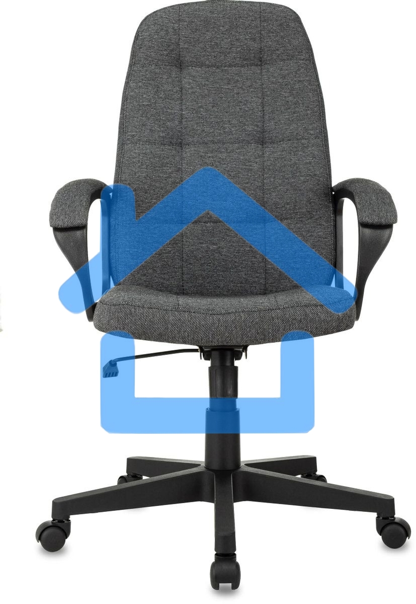 Кресло руководителя Бюрократ CH 002 Fabric 3C1 серый, крестов. пластик