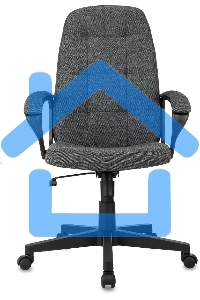 Кресло руководителя Бюрократ CH 002 Fabric 3C1 серый, крестов. пластик