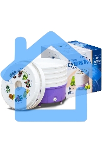Сушилка для овощей и фруктов Ротор Люкс СШ-023 5под. 350Вт белый