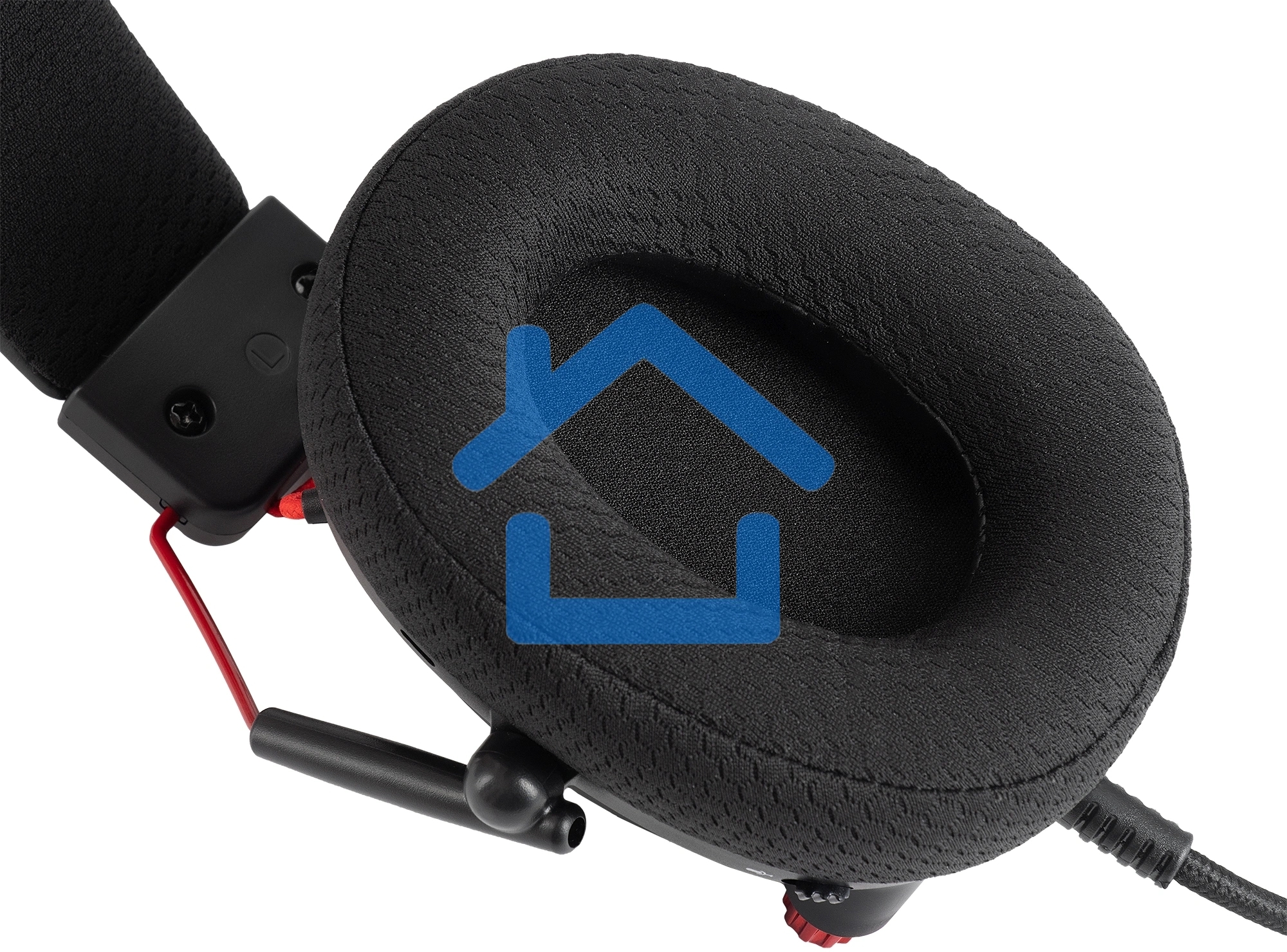 Наушники с микрофоном Оклик HS-L305G черный/красный 2м мониторные оголовье (2060511)