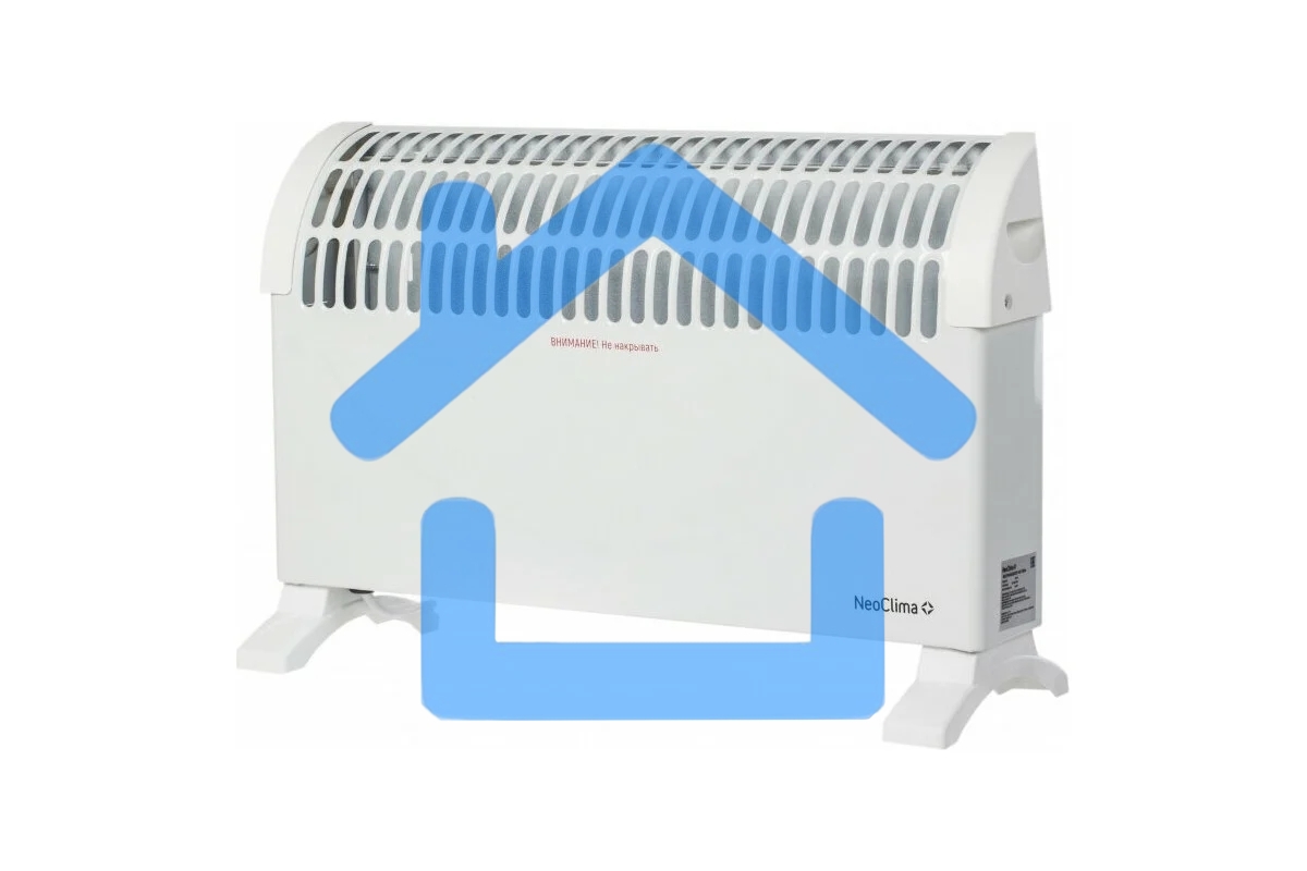 Конвектор Neoclima Fast 1500 w белый, 1500 Вт, 15 м2, термостат