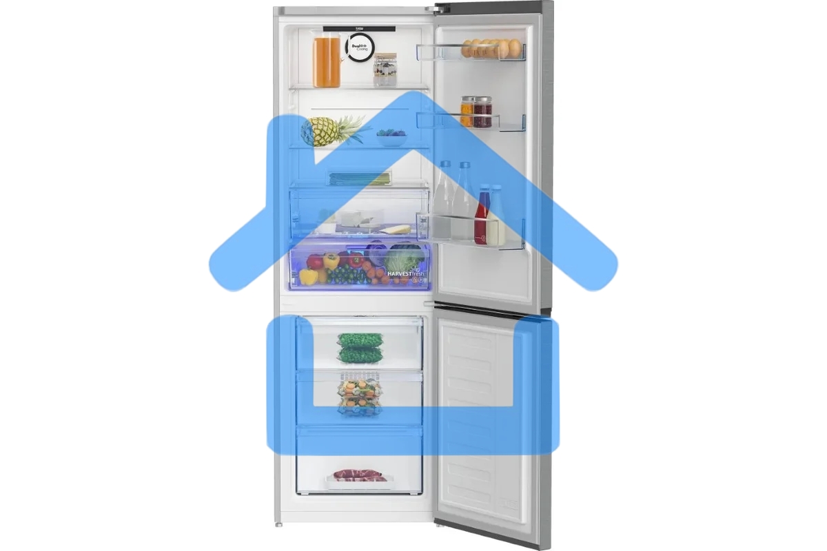 Холодильник Beko B3RCNK362HX нержавеющая сталь двухкамерный 220/100л морозилка снизу Total No Frost