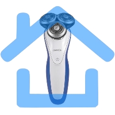 Электробритва Centek CT-2152 (сер/бел/син) 5 ВТ, 3 плав. головки, аккумулятор+работа от сети