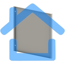 Стенка задняя (для настен. шкафа МиК 9U) RAL 9005 Стенка задняя (для настен. шкафа МиК 9U) RAL 9005