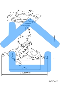 Кронштейн для проектора Cactus CS-VM-PR01-BK черный макс.10кг настенный и потолочный поворот и наклон
