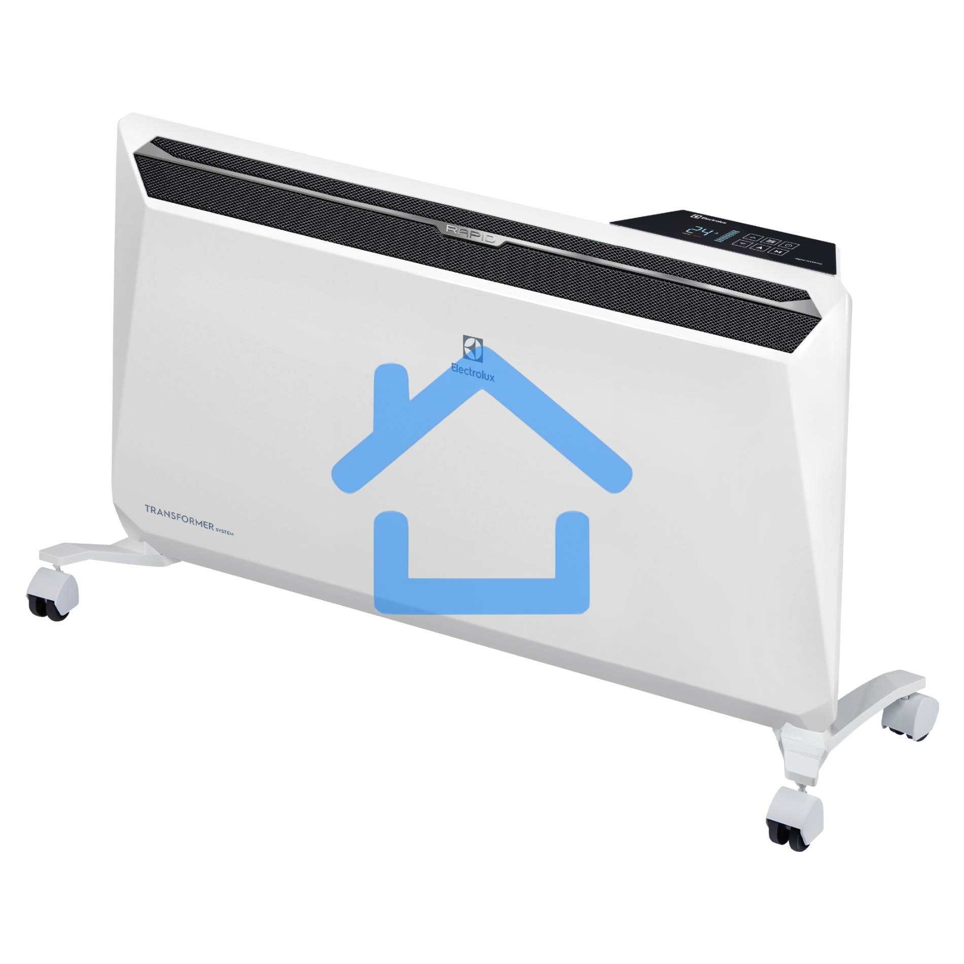 Комплект Electrolux Rapid Transformer с блоком управления и шасси ECH/R-2000 T-TUI4 белый, 2000 Вт, 25 м2, термостат, дисплей