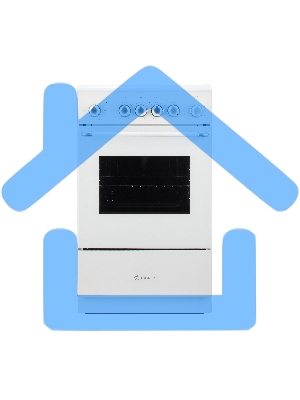 Плита электрическая De Luxe 506004.23ЭС-120 белый, конфорок 4 шт, духовка 54 л, 50 см x 87 см x 60 см