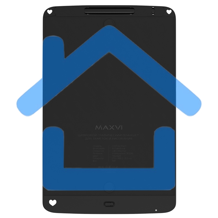 Графический планшет Maxvi MGT-02 черный, LCD планшет для заметок и рисования
