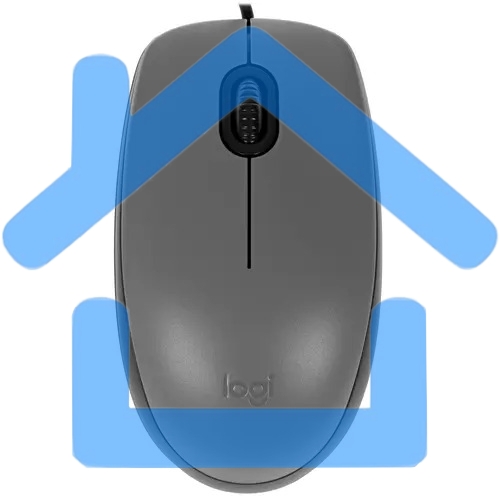 Мышь проводная Logitech M111 SILENT серый, 1000 dpi, USB, кнопки - 3