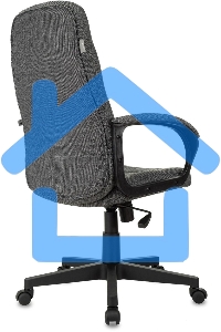 Кресло руководителя Бюрократ CH 002 Fabric 3C1 серый, крестов. пластик