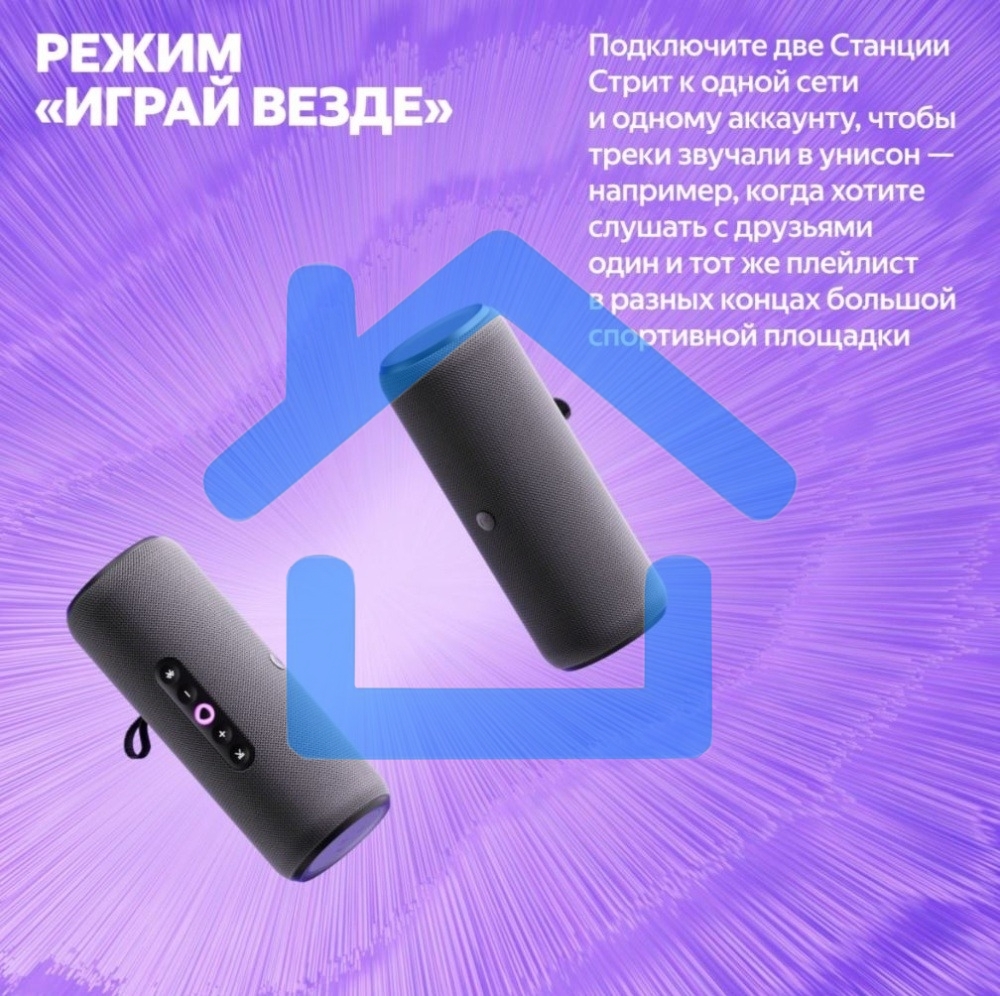 Умная портативная колонка Яндекс Станция Стрит с Алисой, модель YNDX-00030GRY (серый)