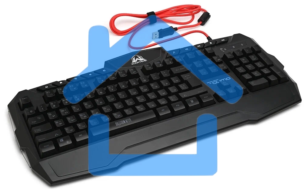 Игровой набор Qumo Wartime K51/M67, кл-ра проводная, 104+10 клавиш, подсветка RGb, мышь проводная, оптическая, RGb running, 1200/1600/2400/3200 dpi