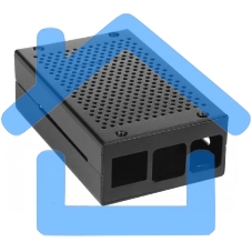 Корпус перфорированный Qumo, Aluminum Case, Raspberry Pi 4B, черный(RS026)