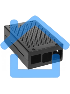 Корпус перфорированный Qumo, Aluminum Case, Raspberry Pi 4B, черный(RS026)