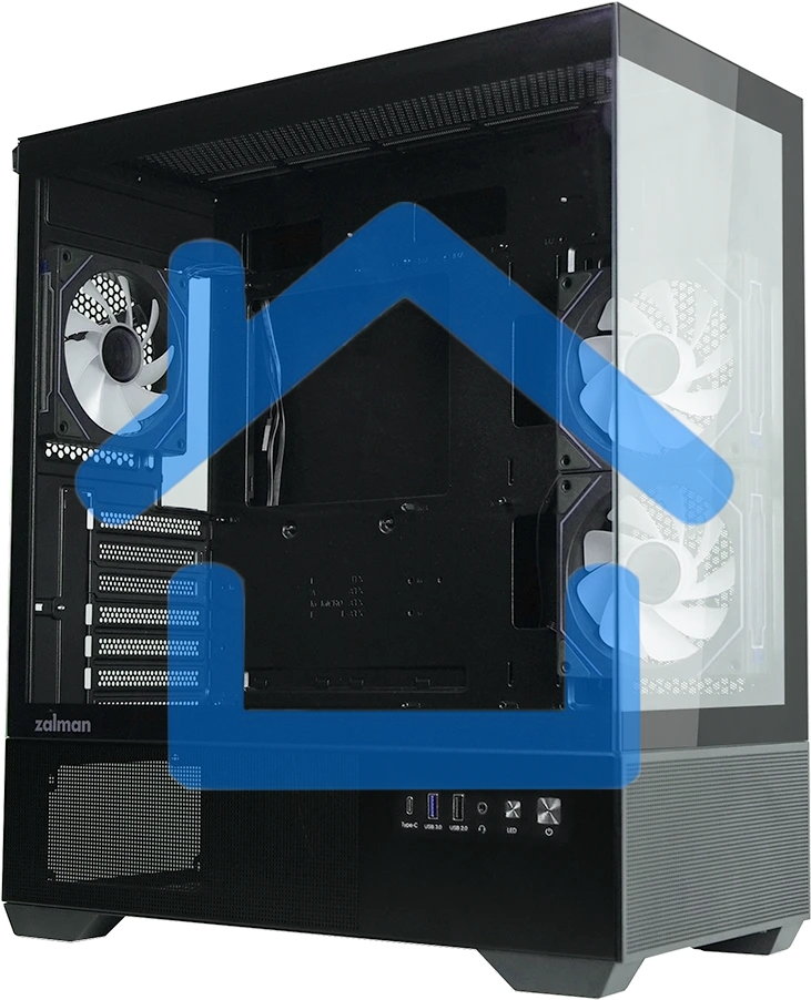 Компьютерный корпус ZALMAN CHRONIX, ATX, BLACK, WINDOW, 1xCombo (3.5’’ or 2.5’’), 1x3.5’’HDD, 2x2.5’’SSD, 1xUSB2.0, 1xUSB3.0, 1xUSB Type-C, SIDE 2x120мм ARGB, REAR 1x120мм ARGB