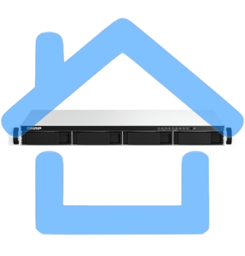 Сетевое хранилище SMB QNAP TS-464eU-8G NAS 4 HDD trays, rackmount 1U, 1 PSU. 4-core Intel Celeron N5105/N5095 2.0-2.9 GHz, 8 Gb RAM, 2x2.5GbE, 2xUSB 3.2 Gen 2 (10Gbps), 2xUSB 2.0, 1xHDMI, 2xM.2 PCIe Gen 3 x1 slots, W/o rail kit RAIL-B02