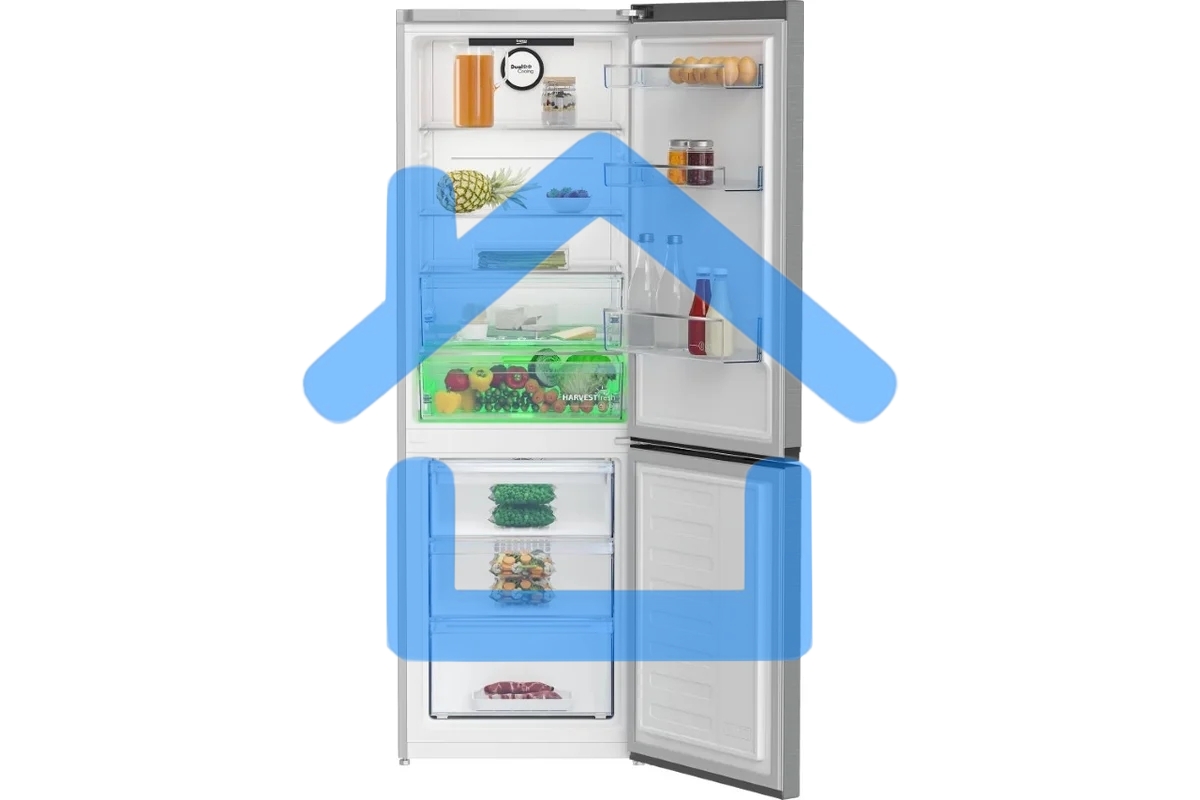 Холодильник Beko B3RCNK362HX нержавеющая сталь двухкамерный 220/100л морозилка снизу Total No Frost