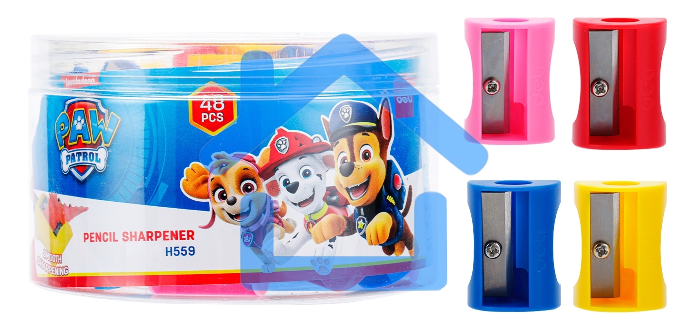 Точилка для карандашей ручная Deli EH559 Paw Patrol, 1 отверстие, пластик, ассорти