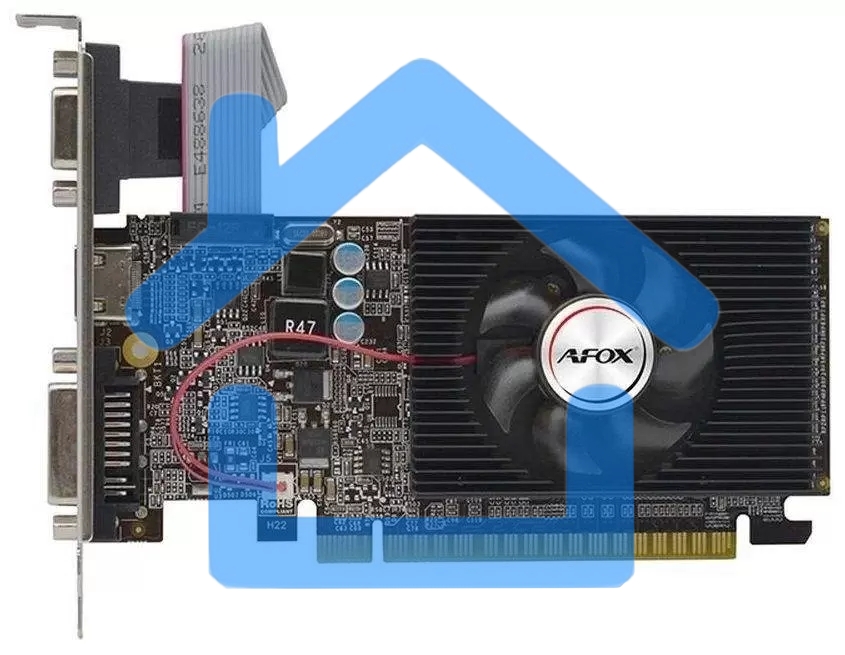 Видеокарта AFOX GT610 1Gb LP DDR3 64BIT DVI HDMI VGA SINGLE FAN RTL