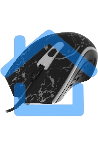 Мышь проводная Defender Overmatch GM-069 черный, 2400 dpi, USB, кнопки - 4