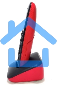 Телефон беспроводной (DECT) Panasonic KX-TGB610RUR, Монохромный, АОН, черный/красный