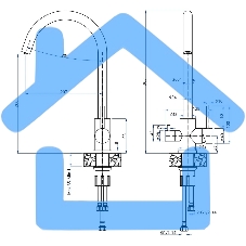 Кухонный смеситель GranFest Quarz GF-Z-5420, U-образный, кран под фильтрованную воду, песочный