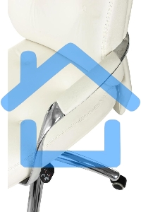 Кресло руководителя Бюрократ _DAO/WHITE белый, кожа, крестовина алюминий