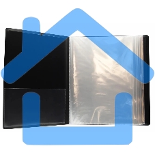 Папка с 60 прозрачными вкладками Silwerhof Perlen 292961-74 A4 1мм, карман синий металлик