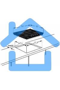 Газовая варочная панель встраиваемая Monsher MKFG 60 G-GFT черный