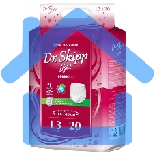 Подгузники-трусы для взрослых Dr. Skipp Light, р-р L-3, (90-140 см), 20 шт. 8006