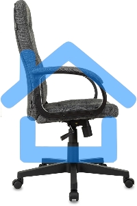 Кресло руководителя Бюрократ CH 002 Fabric 3C1 серый, крестов. пластик