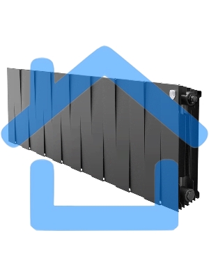 Радиатор биметаллический Royal Thermo PianoForte 300 черный - 16 секц.