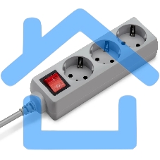 Сетевой фильтр Buro 300SL-1-G 1м (3 розетки) серый (пакет ПЭ)