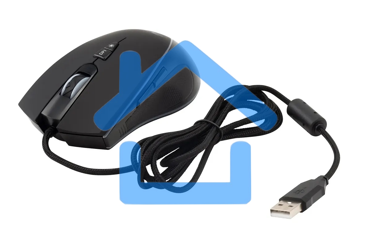 Мышь проводная Acer OMW131 черный, 6400 dpi, USB, кнопки - 7