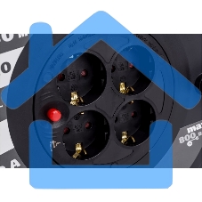 Удлинитель на катушке 4х30м 2P+PE 10А УК30 с термозащ. 3х1.0кв.мм GENERICA IEK WKP10-10-04-30-G