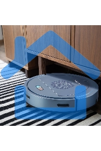 Робот-пылесос Endever Spectre-88 голубой, 1500 мА/ч Li-ion, уборка сухая/влажная, пылесборник контейнер 0.4 л