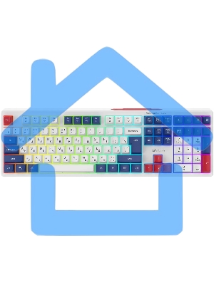 Клавиатура проводная Oklick 725G белый/красный USB Multimedia for gamer LED (2070294)