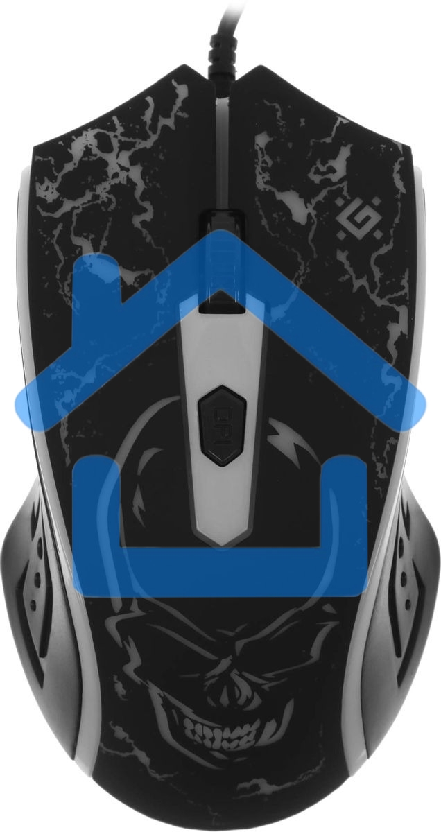 Мышь проводная Defender Overmatch GM-069 черный, 2400 dpi, USB, кнопки - 4