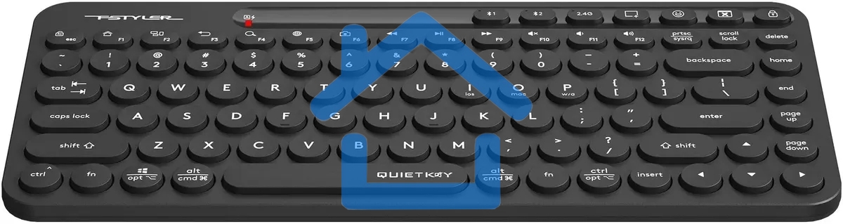 Клавиатура A4Tech Fstyler FBK36C AS беспроводная, USB, Bluetooth/Радиоканал, черный