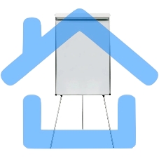 Флипчарт Silwerhof Daily, лак, 70x100см на треноге белый, лоток для аксессуаров