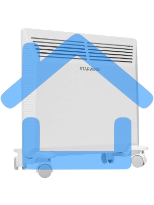 Конвектор Starwind SHV5010, белый, 1000 Вт, 15 м2, термостат, 1 режим мощности