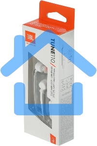 Наушники JBL Tune 110, 3.5 мм, внутриканальные, белый