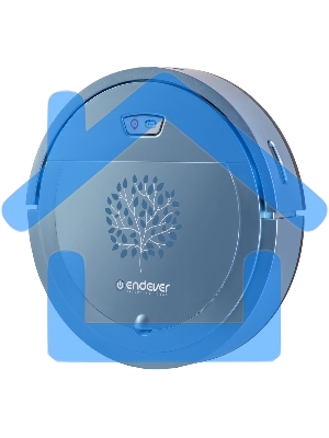 Робот-пылесос Endever Spectre-88 голубой, 1500 мА/ч Li-ion, уборка сухая/влажная, пылесборник контейнер 0.4 л