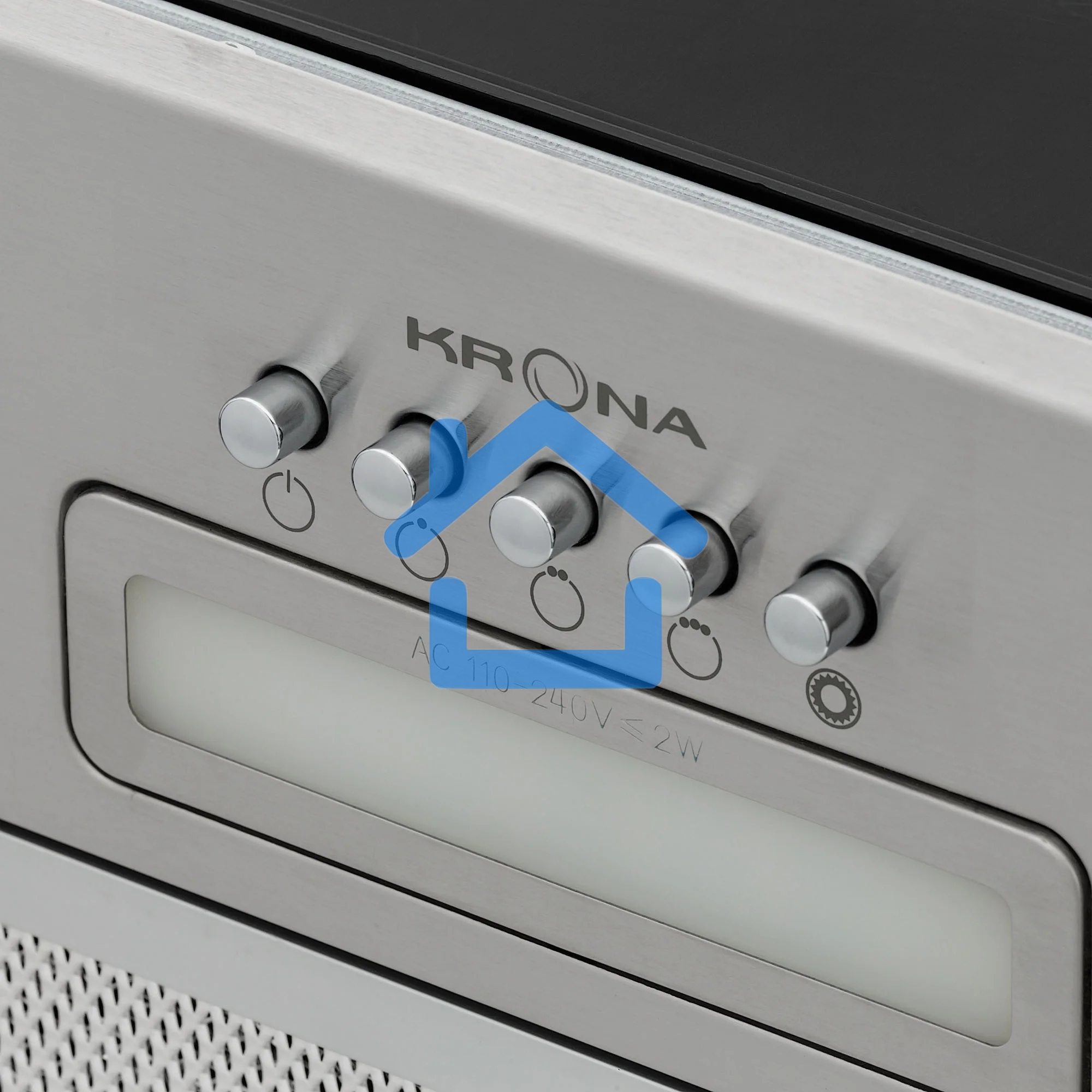 Вытяжка встраиваемая KRONA Ameli Light 600 PB нержавеющая сталь, 52.5 см, 633 куб. м/ч, 44 дБ