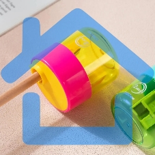 Точилка для карандашей ручная Deli EH558, 1 отверстие, пластик, ассорти