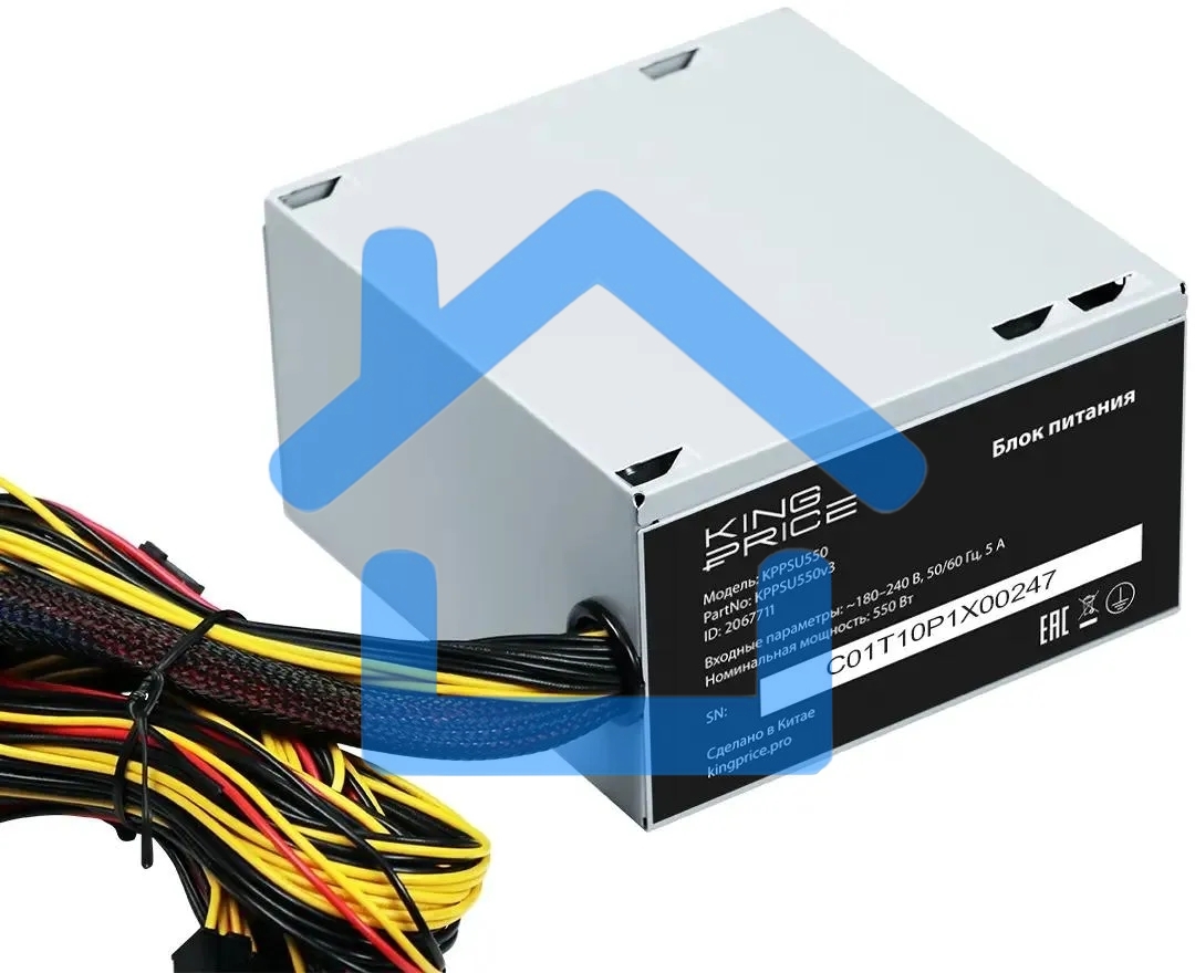 Блок питания KingPrice ATX 550W KPPSU550 (20+4pin) 120мм fan 4xSATA