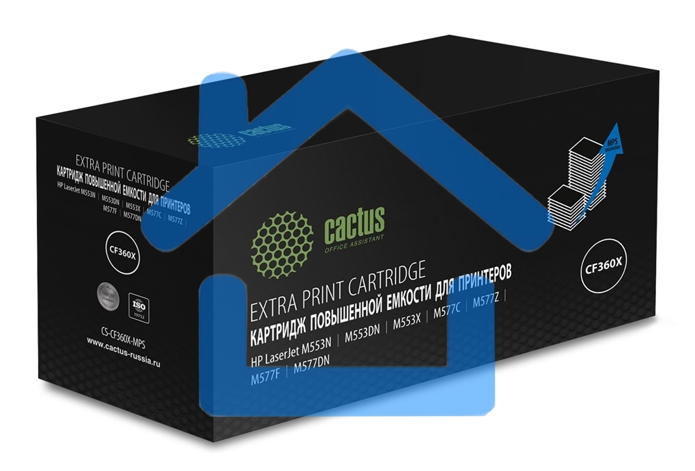 Картридж лазерный Cactus CS-CF360X-MPS черный (19000 стр.) для HP CLJ M552dn/M553dn/M553N/M553x