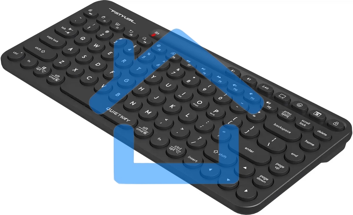 Клавиатура A4Tech Fstyler FBK36C AS беспроводная, USB, Bluetooth/Радиоканал, черный