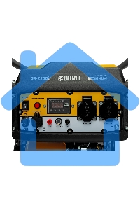 Электрогенератор бензиновый инверторный Denzel GK-2200iF, 2.2 кВт, 95 дБ, 27 кг